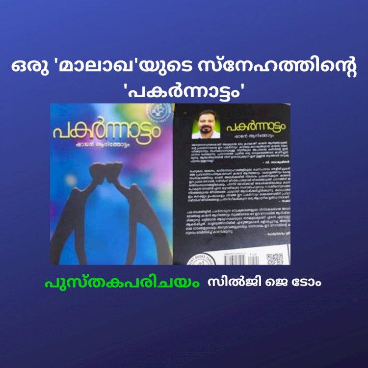 ഒരു മാലാഖയുടെ സ്നേഹത്തിന്റെ 'പകര്ന്നാട്ടം': പുസ്തകപരിചയം (സില്ജി ജെ. ടോം)