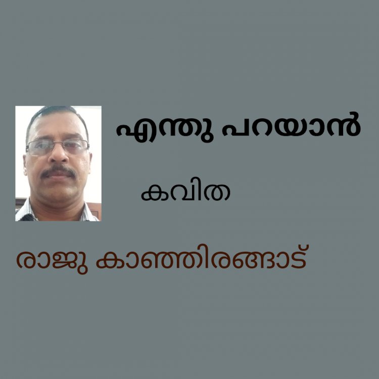 എന്തു പറയാൻ: കവിത , രാജു കാഞ്ഞിരങ്ങാട്